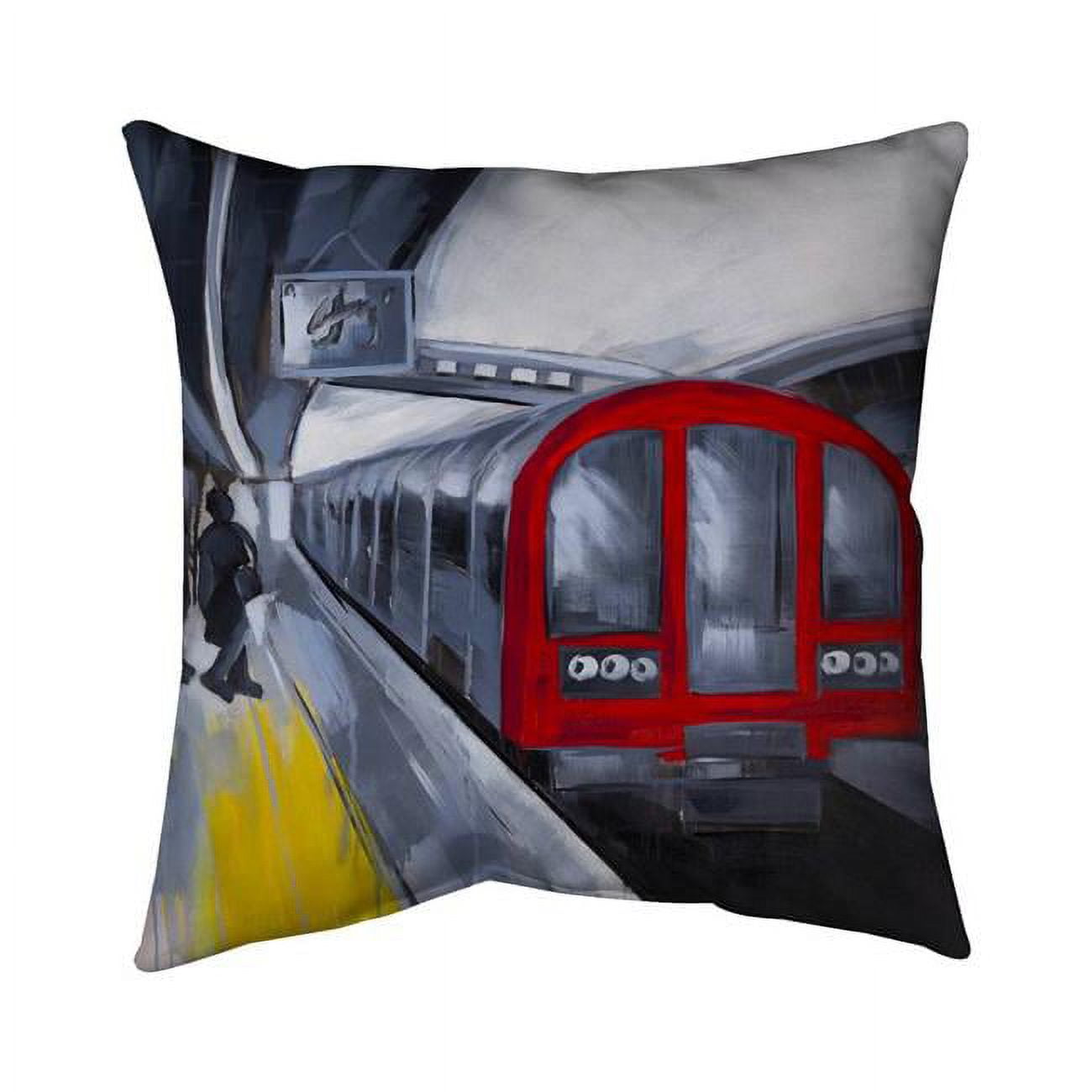20 x 20 in. People Waiting Metro-Double Sided Print Indoor Pillow
