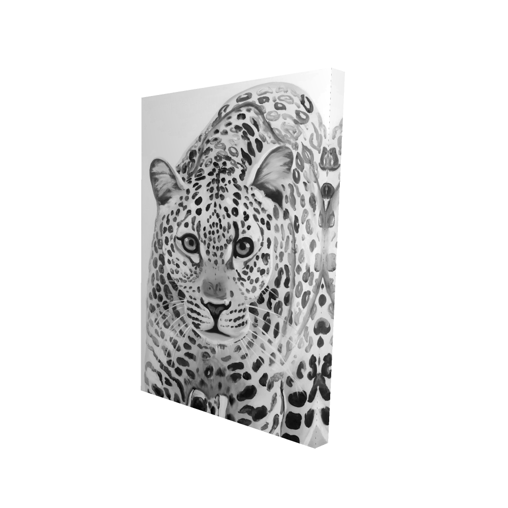 2080-3624-AN244 24 x 36 in. Leopard Ready To Attack - African Bedroom Canvas Decor
