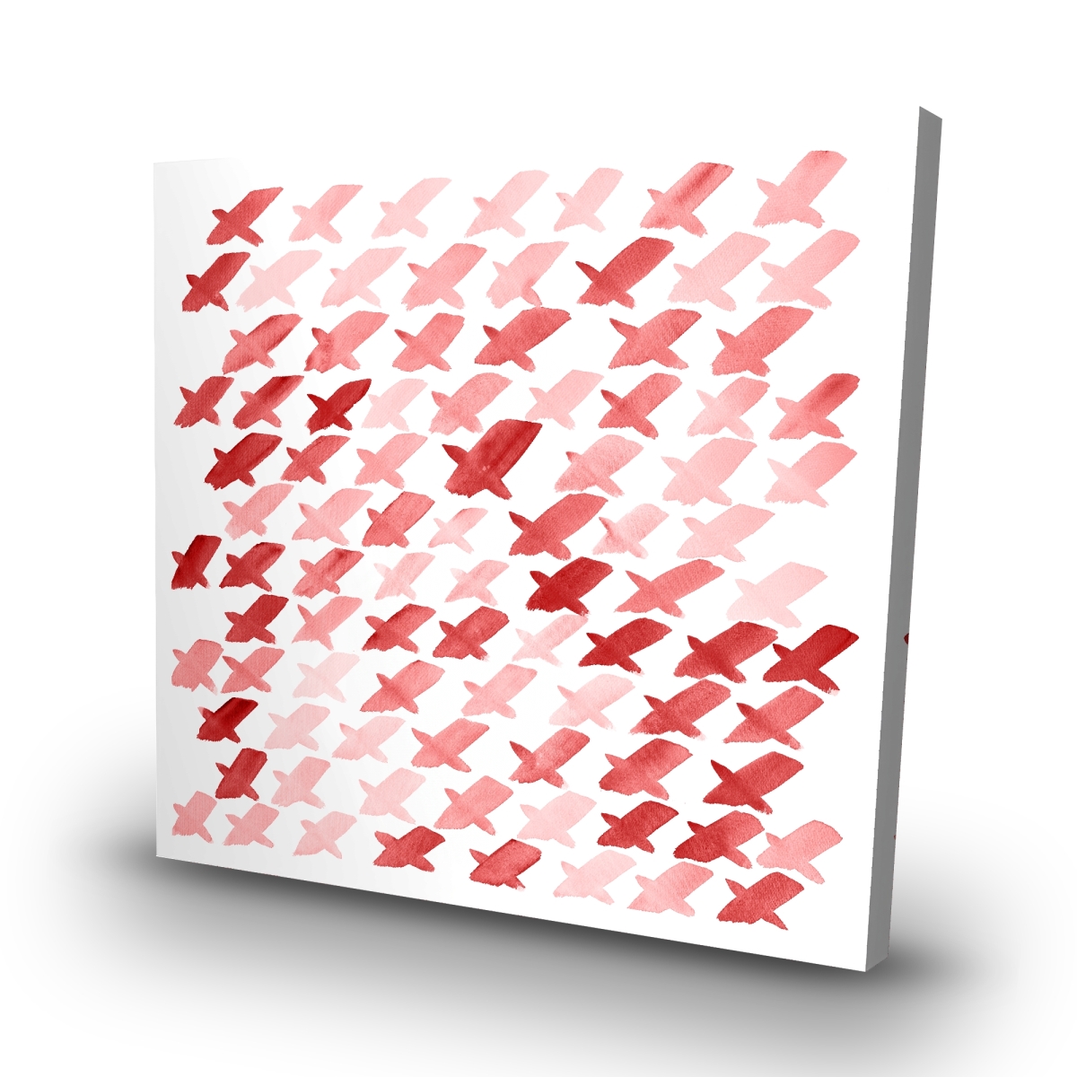 C1RC3232Y47Z2W 32 x 32 in. X Red Pattern - Abstract Illustrative Canvas for Home Decor