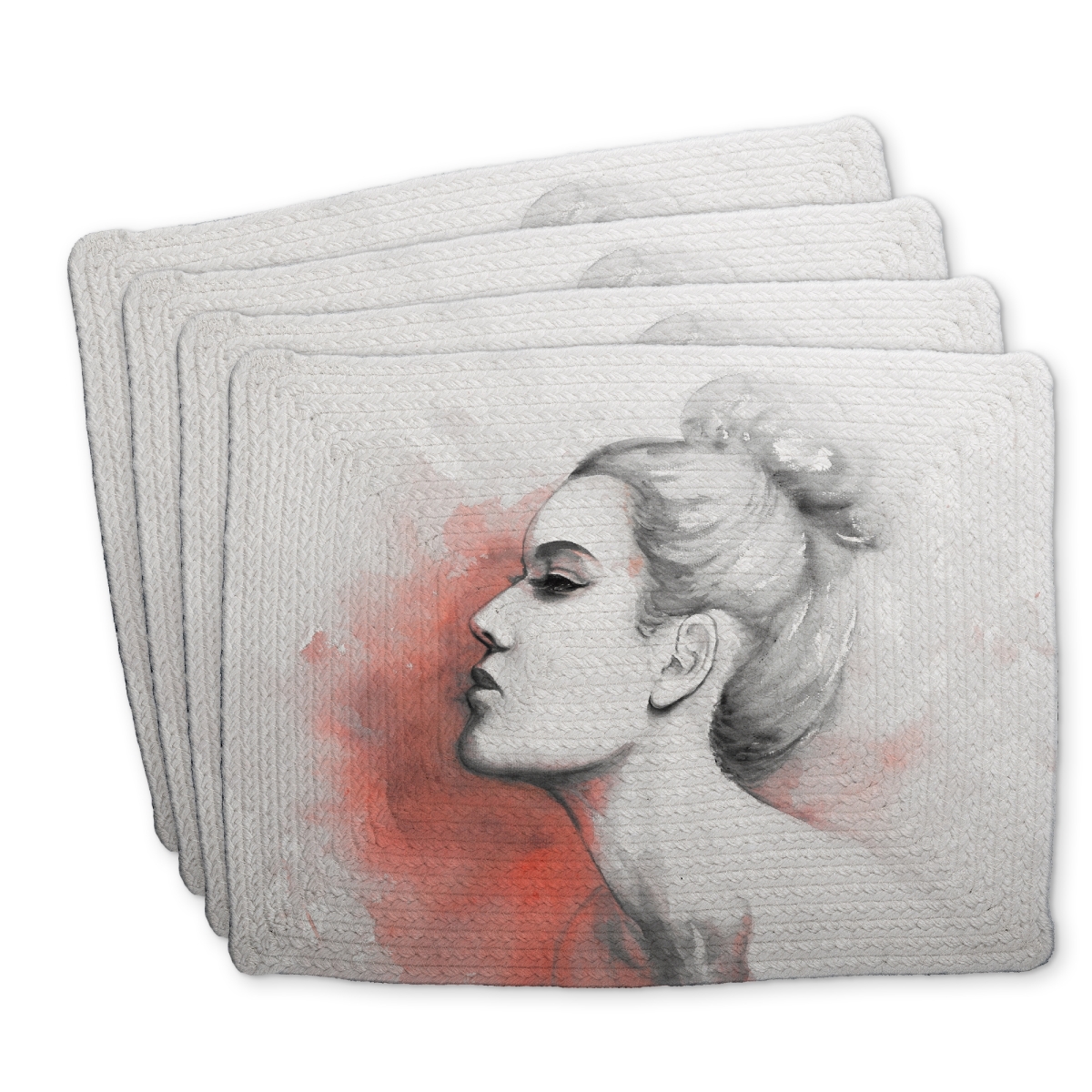 Picture of Begin Home Decor C4BP1418CE61Q9 14 x 18 in. Deliberation Braided Polyester Placemats for Home Decor - Set of 4