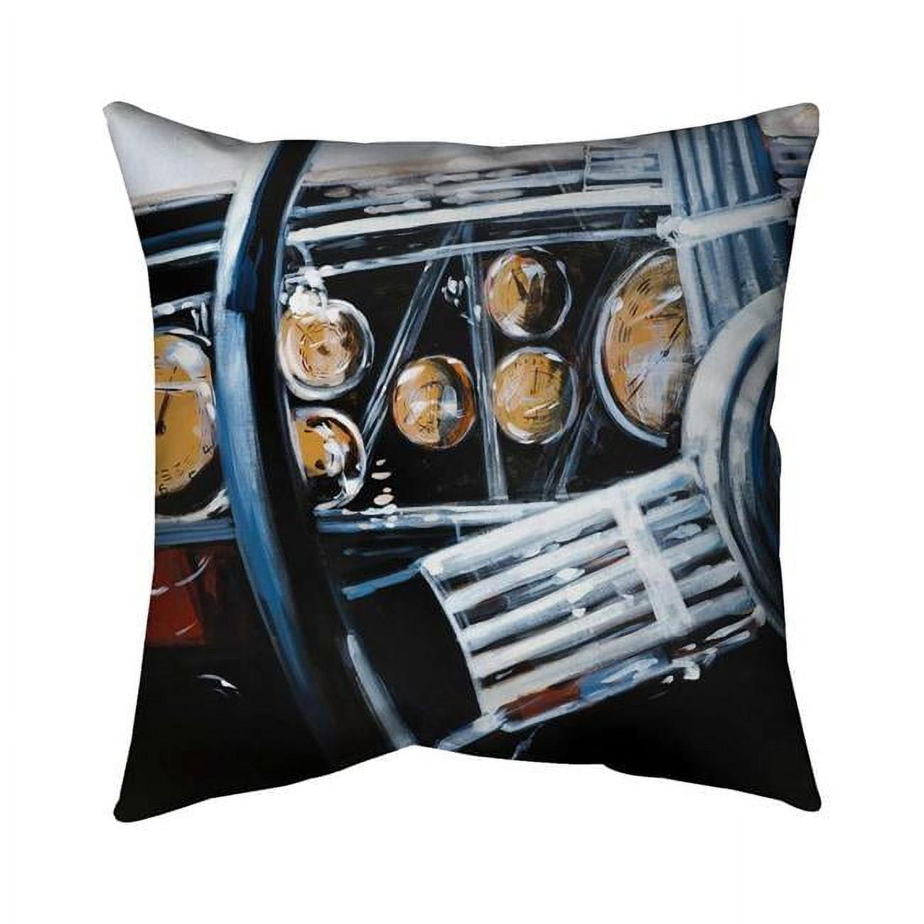20 x 20 in. Vintage Car Interior-Double Sided Print Indoor Pillow