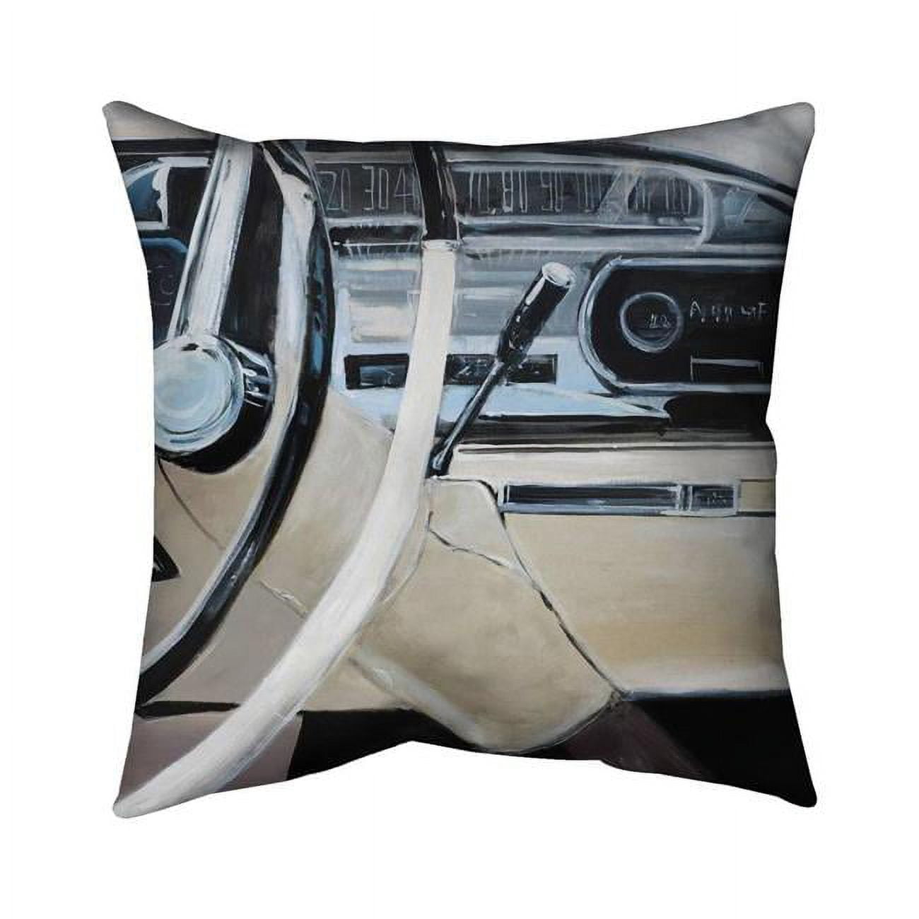 20 x 20 in. 1950s Car Dashboard-Double Sided Print Indoor Pillow