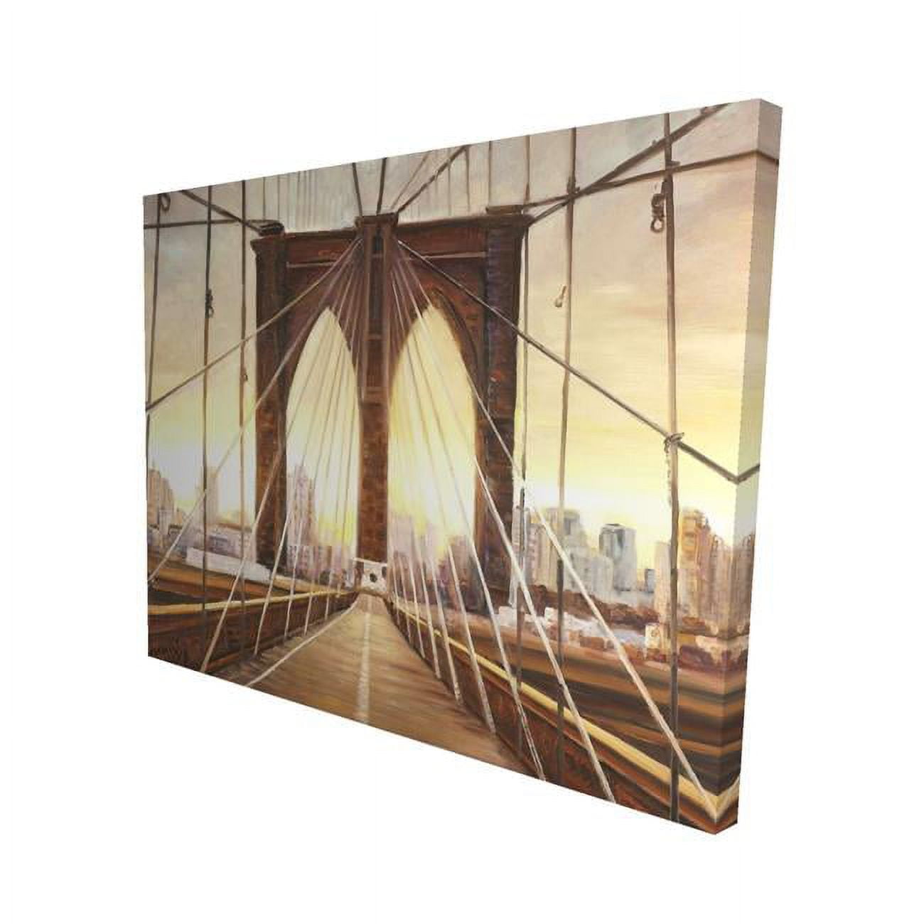 16 x 20 in. Sunset on the Brooklyn Bridge-Print on Canvas