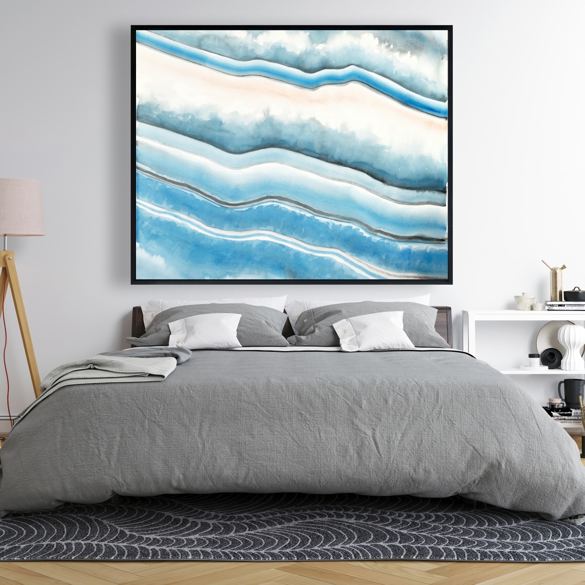 C1FC4860DQKSYX 48 x 60 in. Textured Geode - Framed Canvas for Bathroom Home Decor
