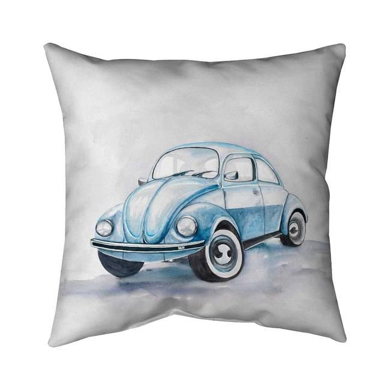 20 x 20 in. Beetle Blue Car-Double Sided Print Indoor Pillow