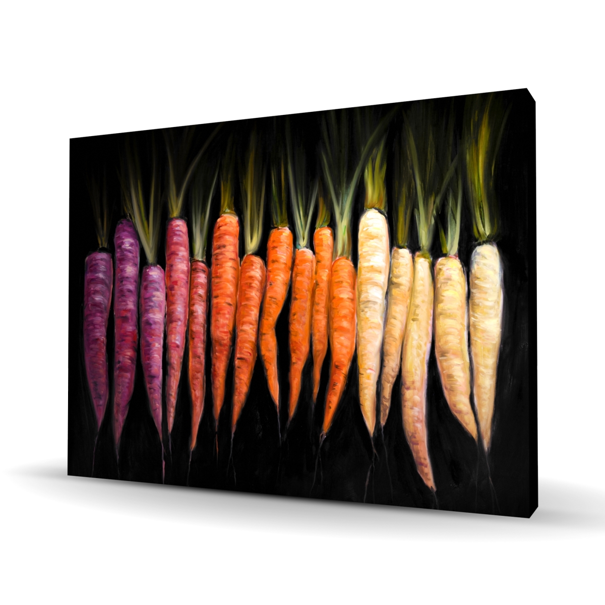 C1RC3648E9MKBG 36 x 48 in. Colorful Carrots - Rustic Kitchen Canvas Art for Home Decor