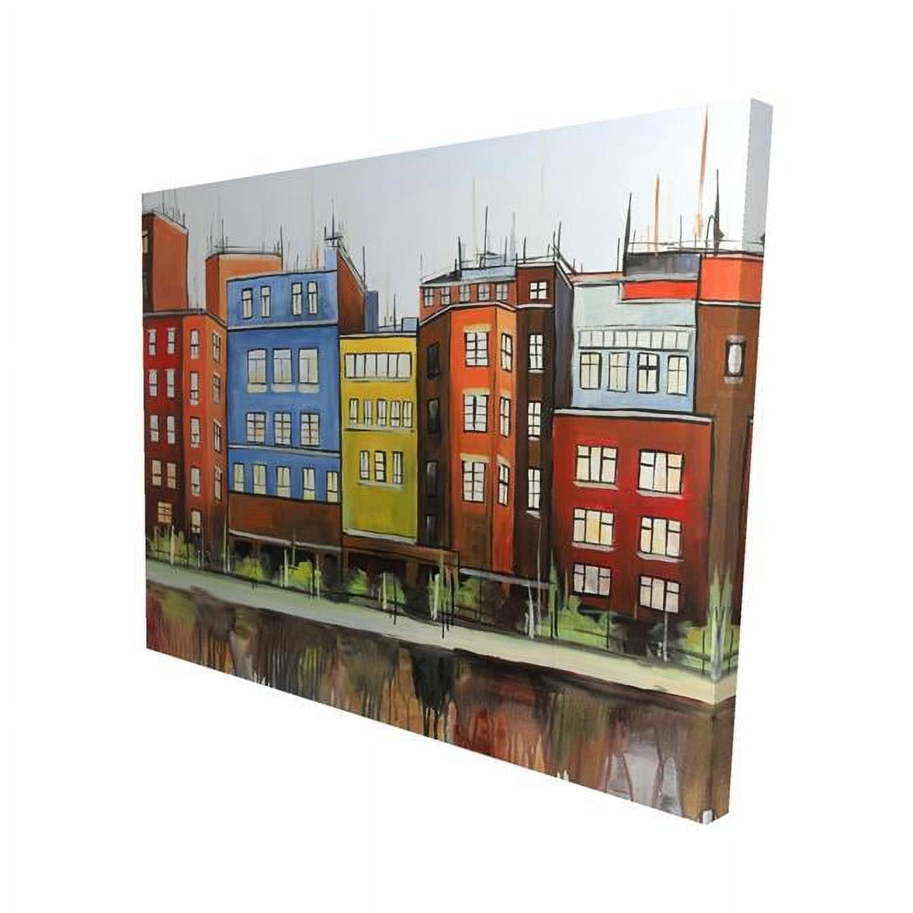 16 x 20 in. Boston Colorful Buildings-Print on Canvas