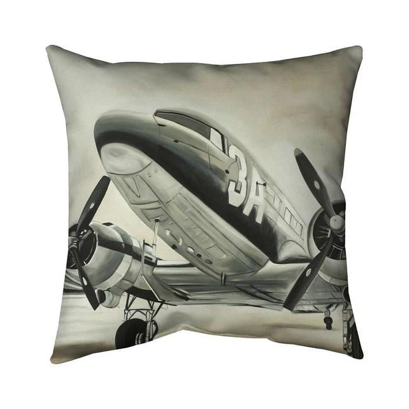 20 x 20 in. Vintage Airplane-Double Sided Print Indoor Pillow