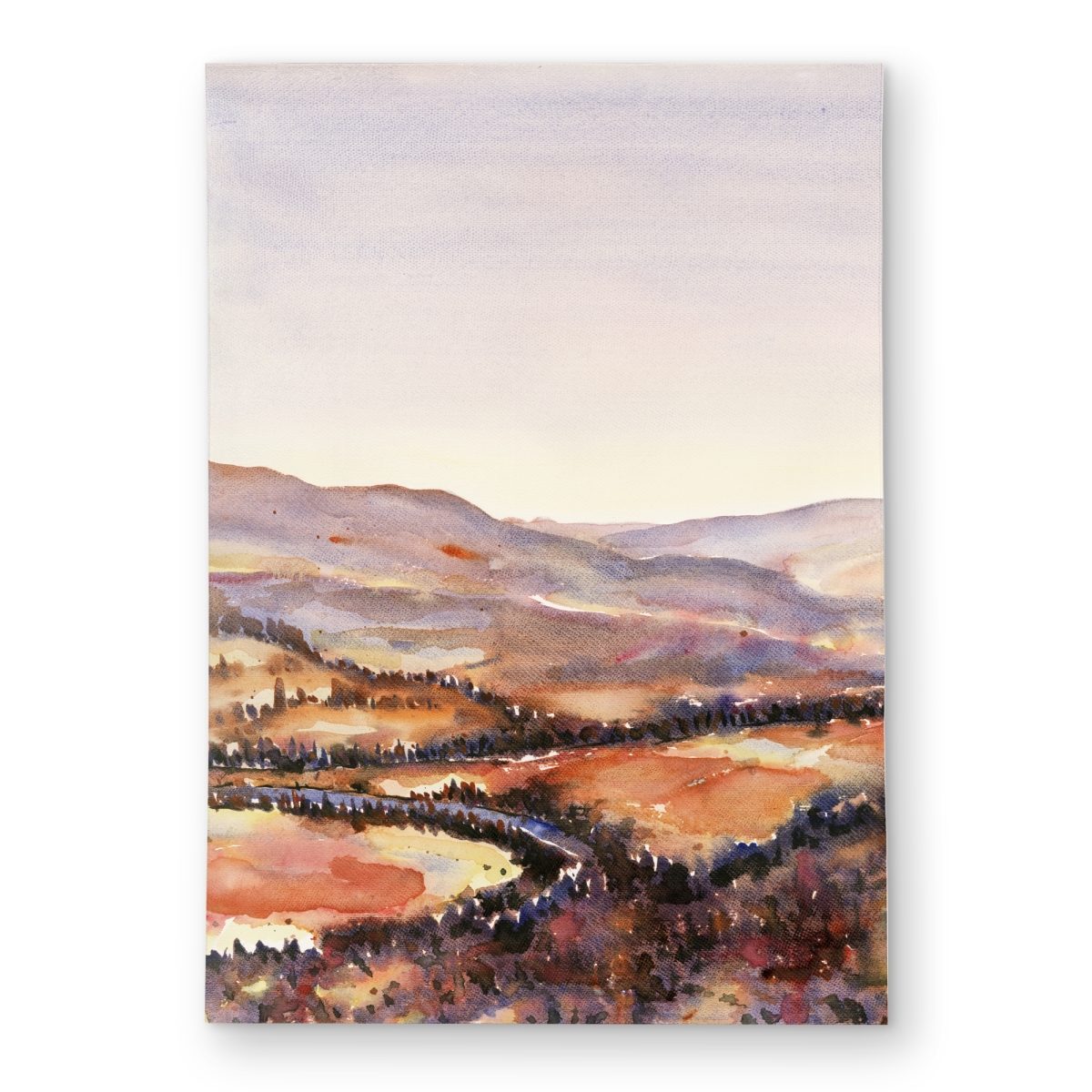 C1ROAR57ZFAZ92 5 x 7 ft. Canadian Forest Outdoor Area Rug - Purple Landscapes Decor - Rectangle