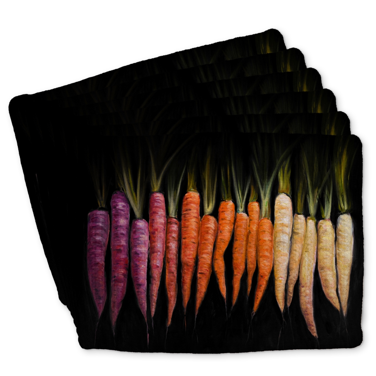 Picture of Begin Home Decor C6BP1418LW9159 14 x 18 in. Colorful Carrots Braided Polyester Placemat for Home Decor - Set of 6