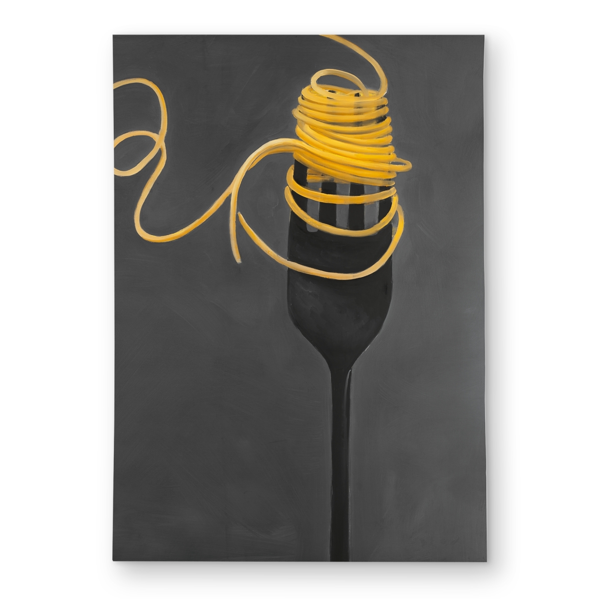 C1ROAR57BMDLZF 5 x 7 ft. Spaghetti Pasta Around a Fork - Kitchen Outdoor Area Rug - Rectangle