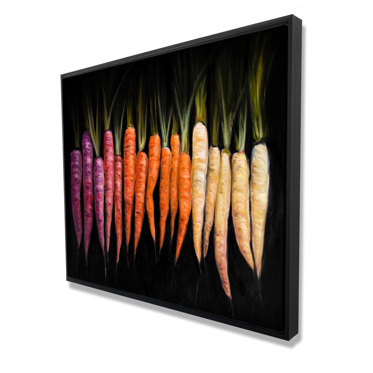 C1FC486058K5N5 48 x 60 in. Colorful Carrots - Rustic Framed Canvas for Home Decor