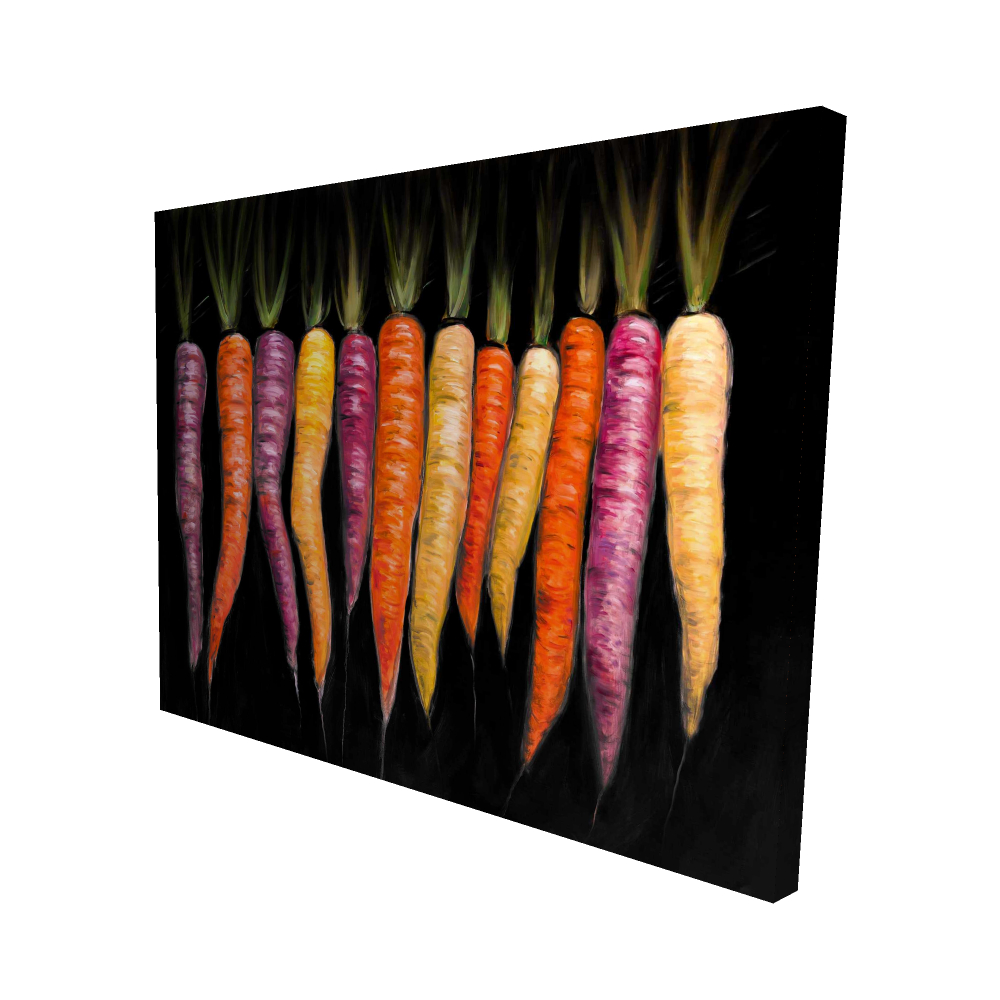 2080-4860-GA61 48 x 60 in. Carrots Varieties - Rustic Orange Canvas for Home Decor