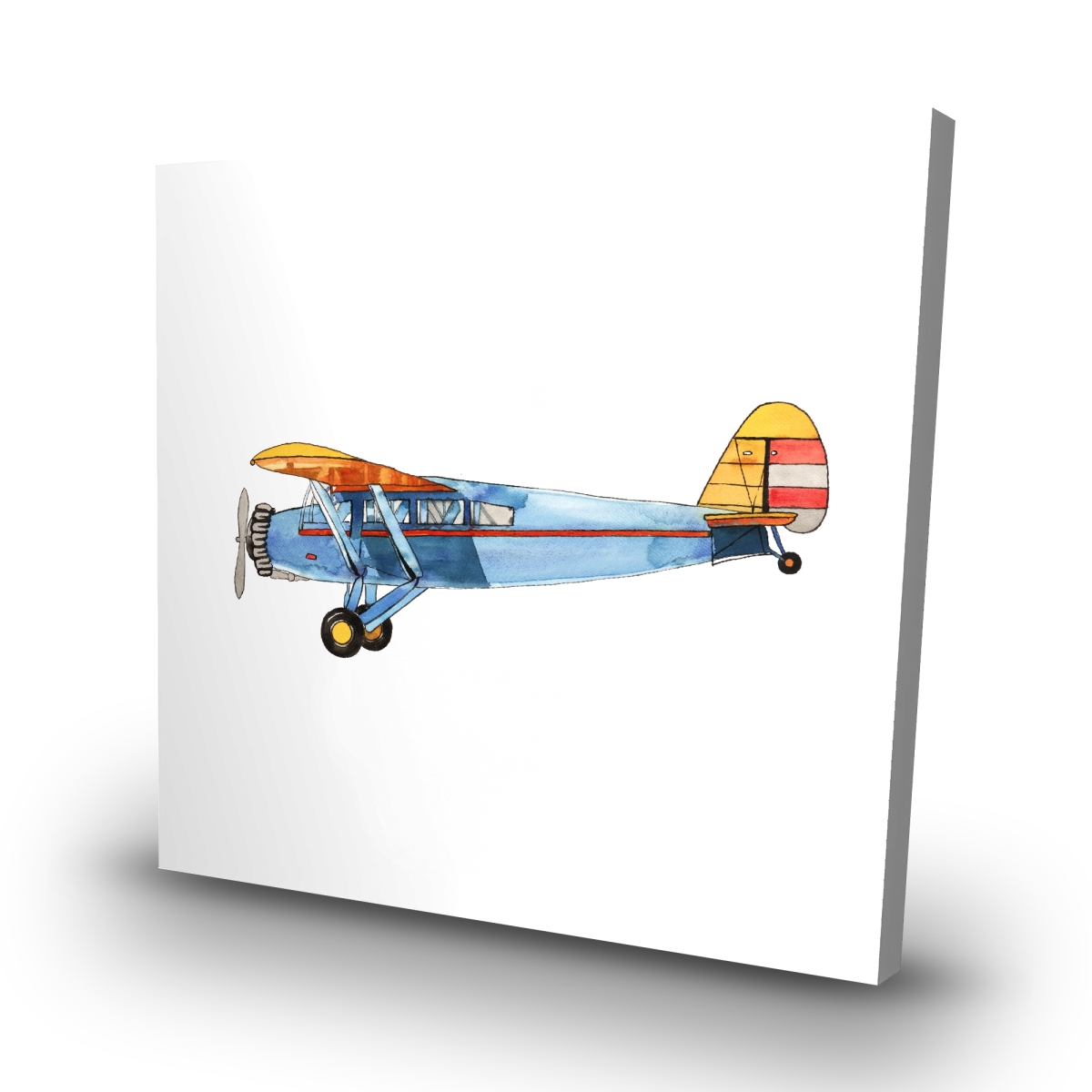 C1RC32323JFP0L 32 x 32 in. Small Blue Plane - Transportation Canvas for Home Decor