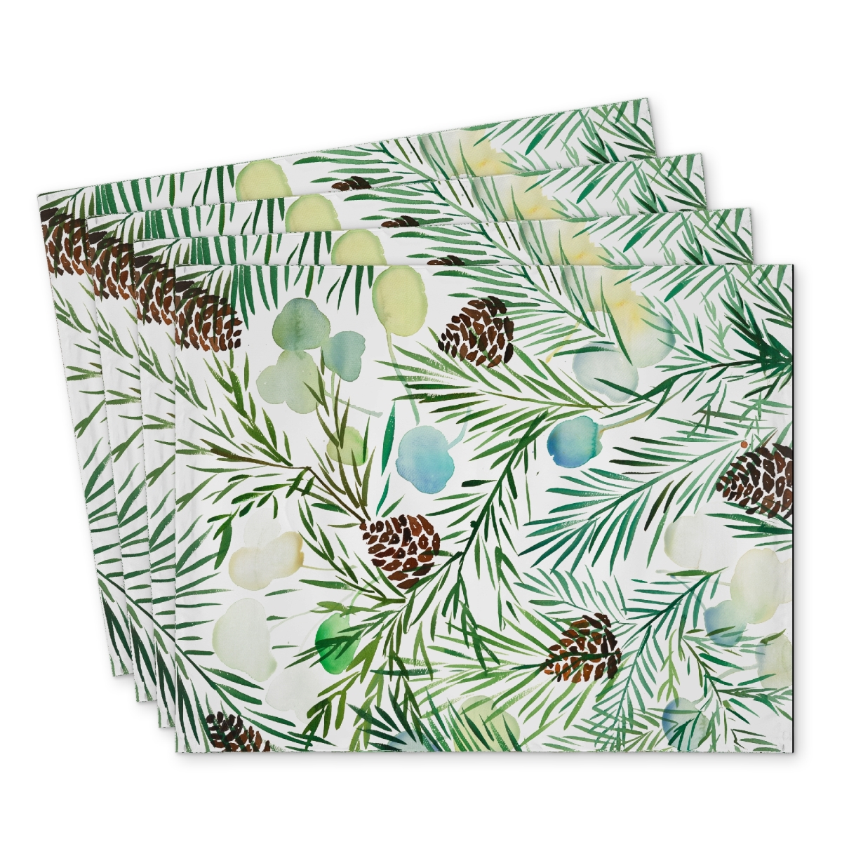 Picture of Begin Home Decor C4PP14181KILFD 14 x 18 in. Pine Cone Pattern Polyester Placemat - Home Decor Accent - Set of 4