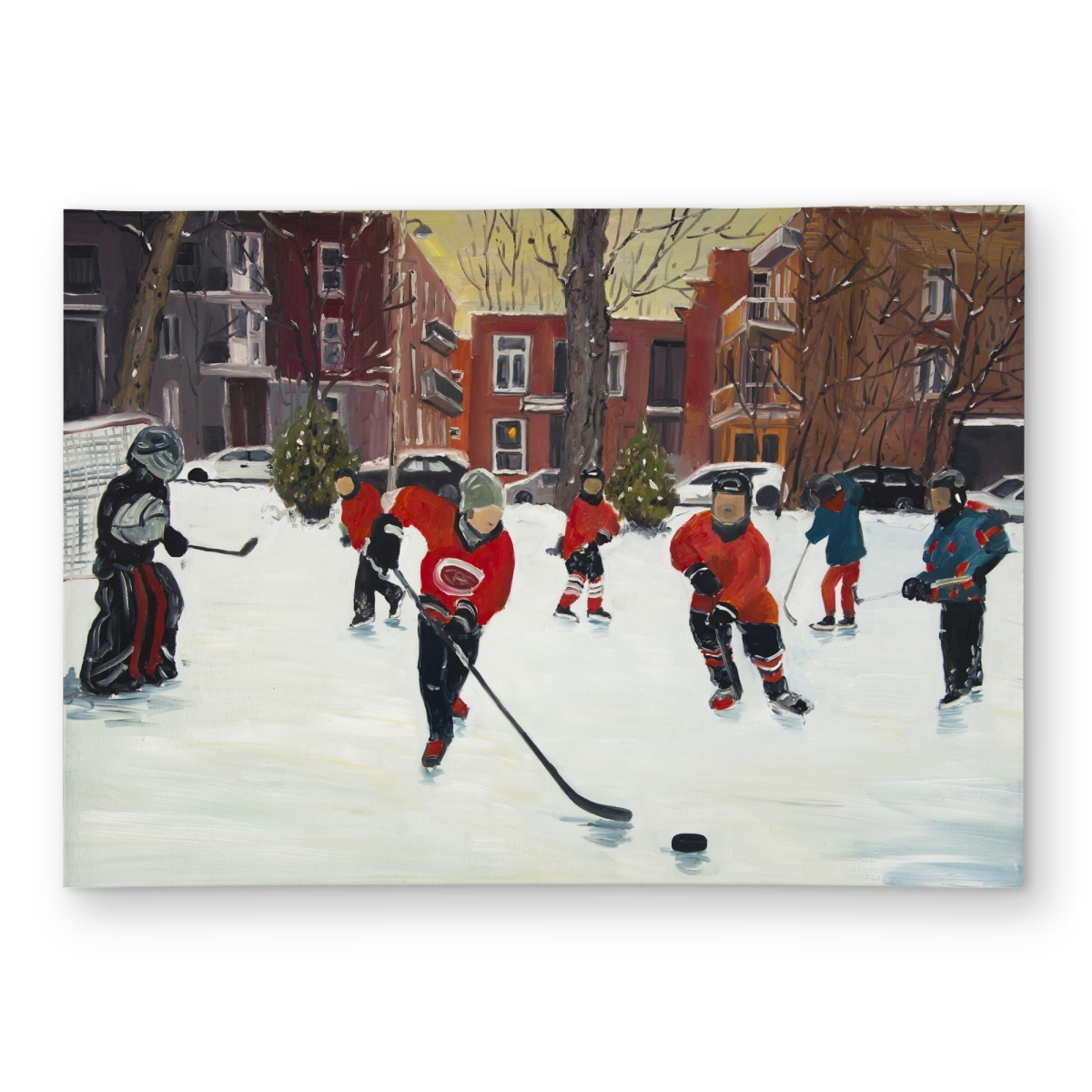 C1ROAR57HDT787 5 x 7 ft. Young Hockey Players Rug - Holidays Man Cave Outdoor Decor - Rectangle