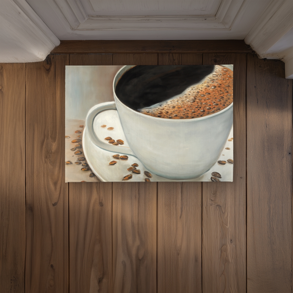CODM1724DLTQA0 17 x 24 in. Black Coffee Still Life Door Mat - Contemporary Home Decor