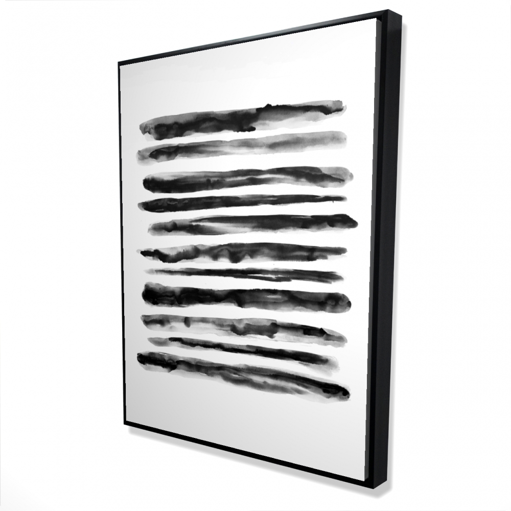 2081-4836-AB109 36 x 48 in. Hatching - Bathroom Shapes Framed Canvas for Home Decor