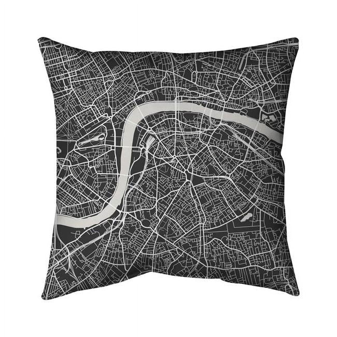 20 x 20 in. London City Plan-Double Sided Print Indoor Pillow