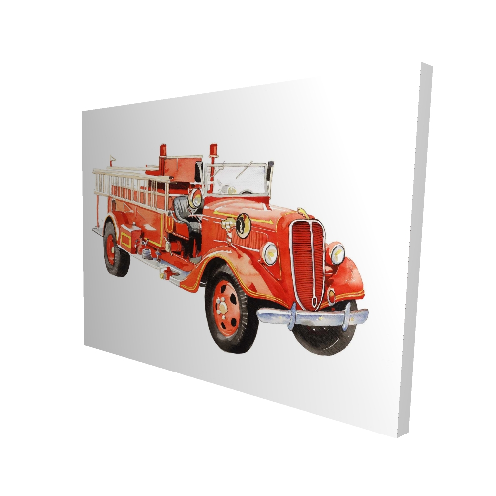 2080-3648-CH9 36 x 48 in. Vintage Fire Truck - Man Cave Canvas Home Decor Artwork