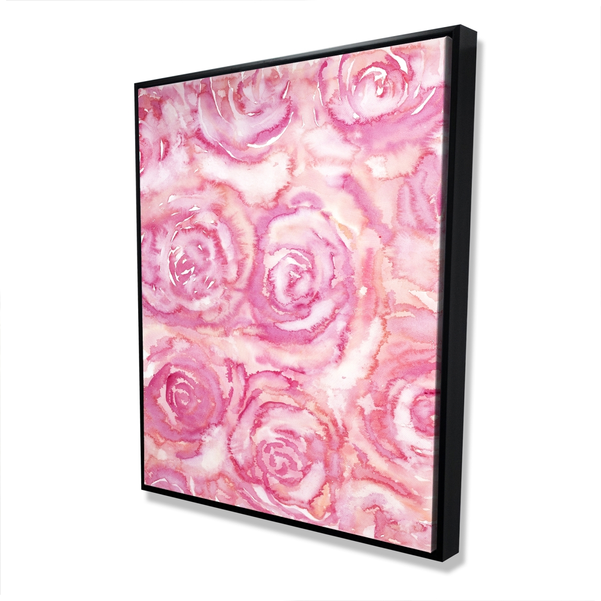 C1FC4860U64UL0 48 x 60 in. Bouquet of Roses in Watercolor - Pink Flowers Canvas Art