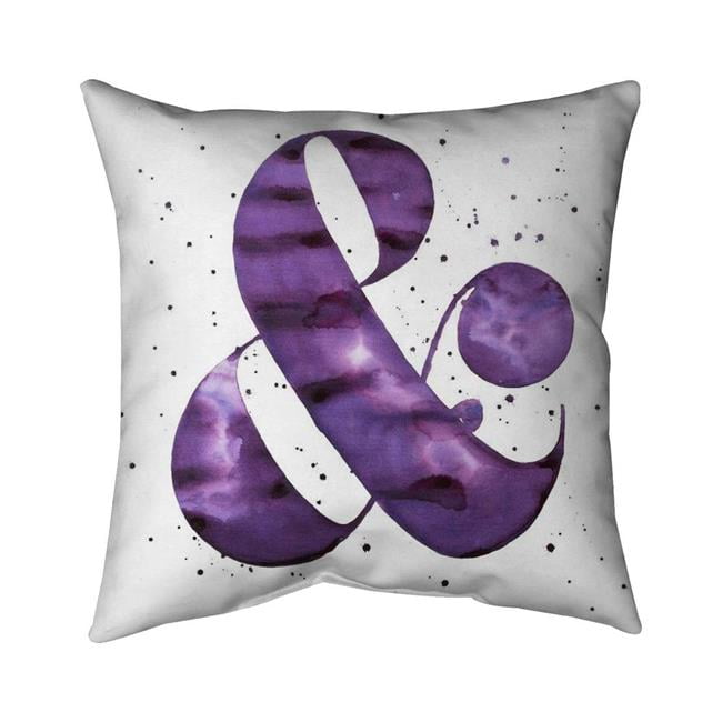 20 x 20 in. Ampersand Purple-Double Sided Print Indoor Pillow