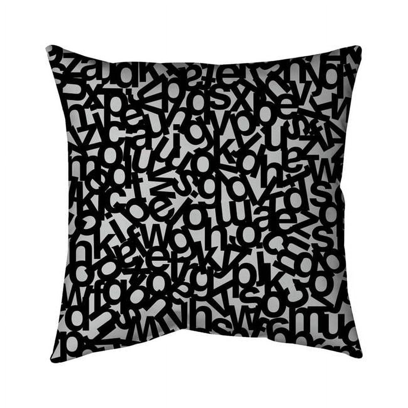 20 x 20 in. Alphabet-Double Sided Print Indoor Pillow