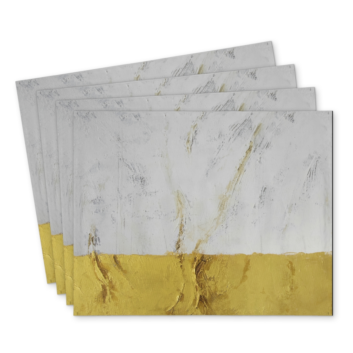 Picture of Begin Home Decor C4PP1418BEPQ95 14 x 18 in. Golden Shine Polyester Placemat - Elegant Home Decor Accent - Set of 4