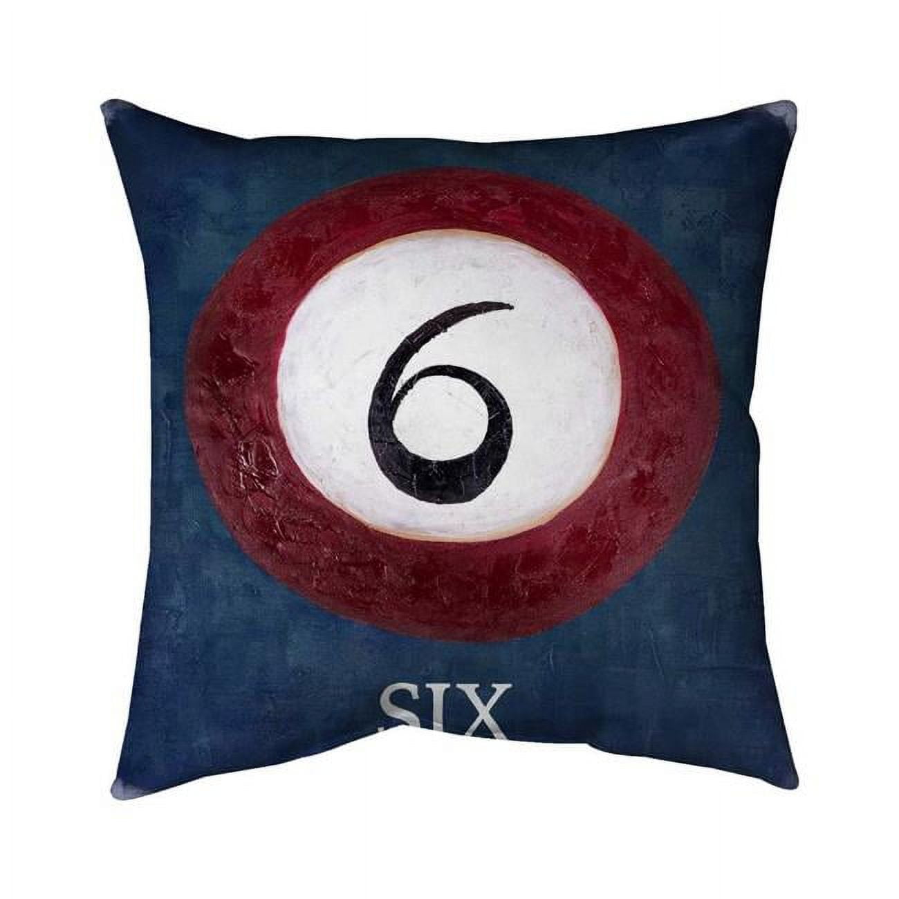 20 x 20 in. Billiard Ball No.6-Double Sided Print Indoor Pillow