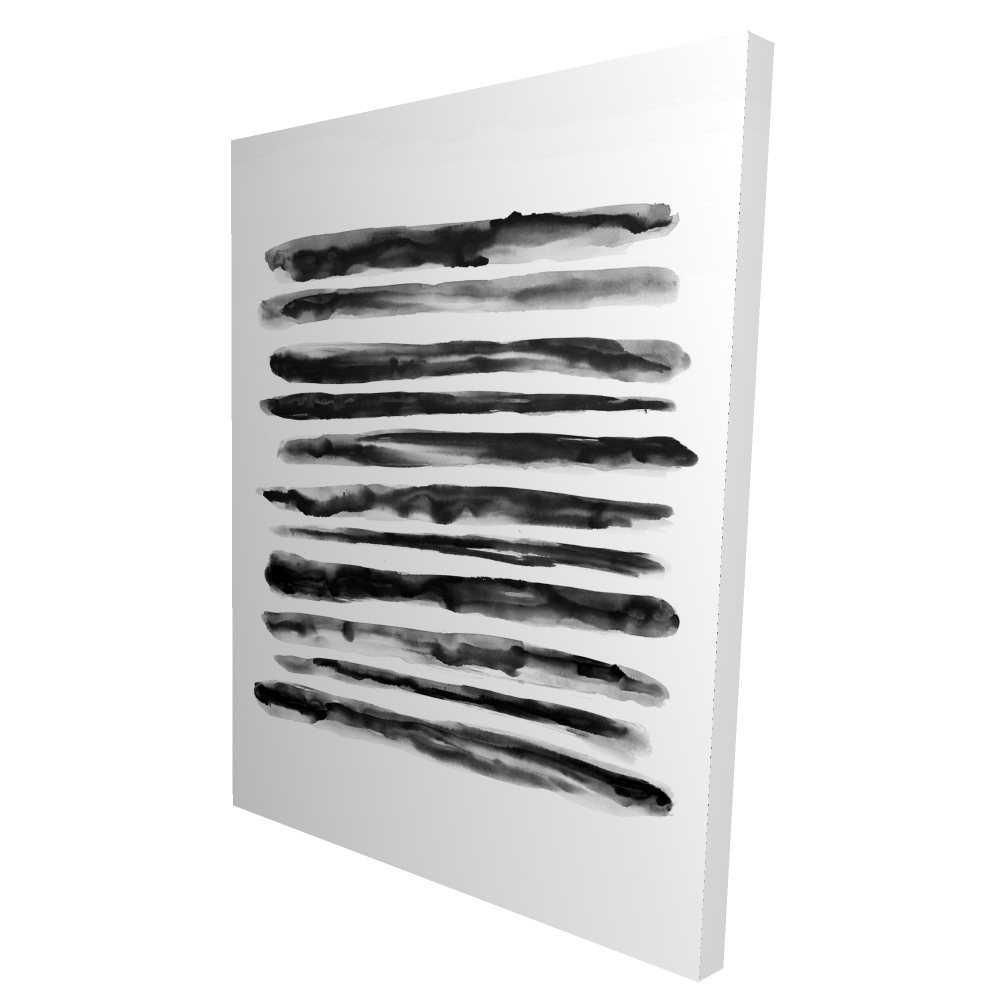 2080-4836-AB109 36 x 48 in. Hatching - Black & White Shapes Canvas for Home Decor