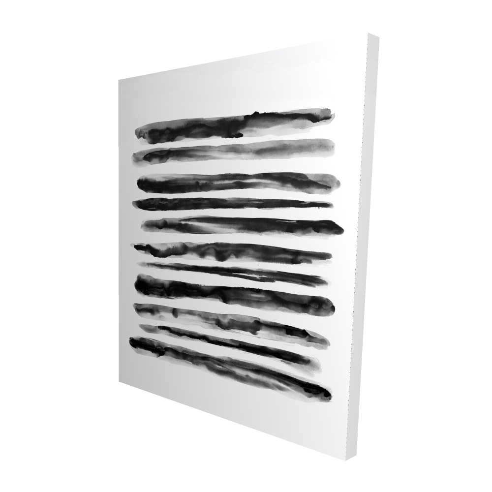 2080-6048-AB109 48 x 60 in. Hatching - Office Black & White Canvas for Home Decor