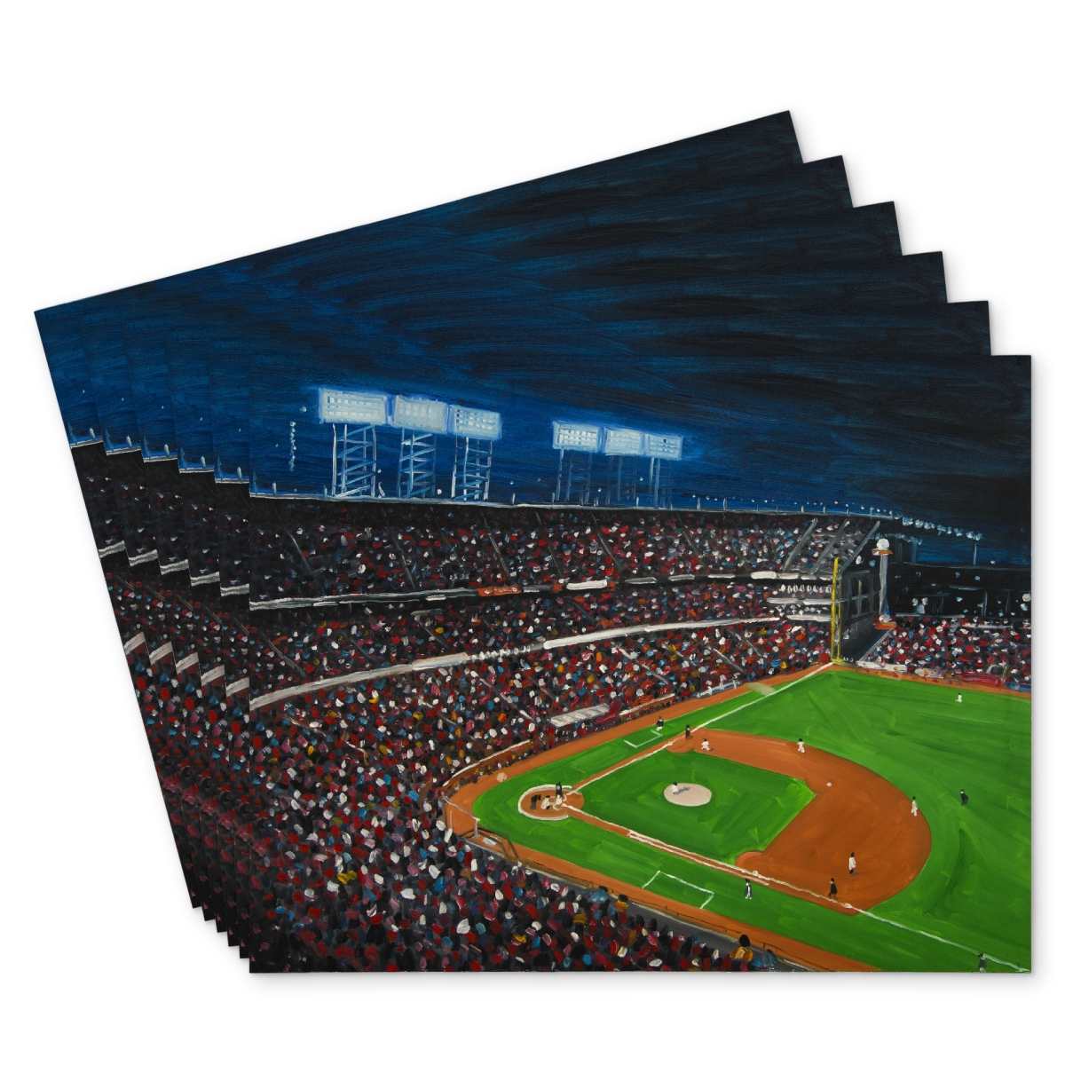 Picture of Begin Home Decor C6PP1418PDS73Z 14 x 18 in. Baseball Game Polyester Placemat - Home Decor Accent - Set of 6