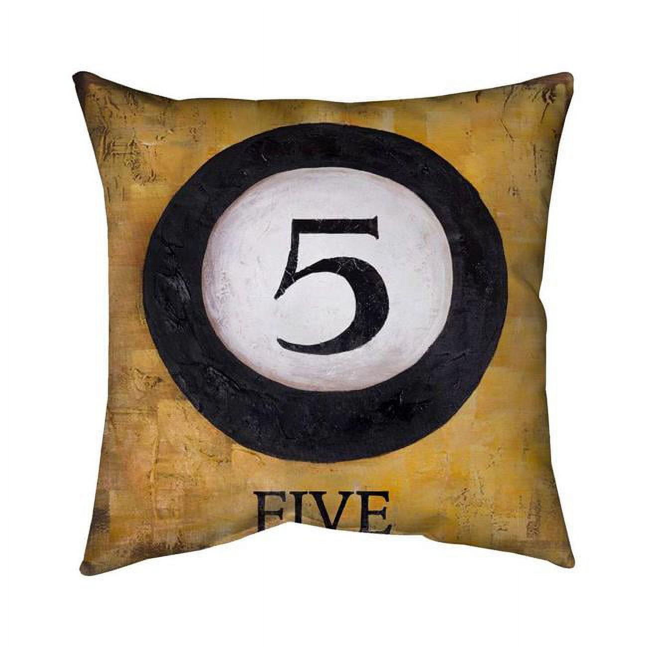 20 x 20 in. Billiard Ball No5-Double Sided Print Indoor Pillow