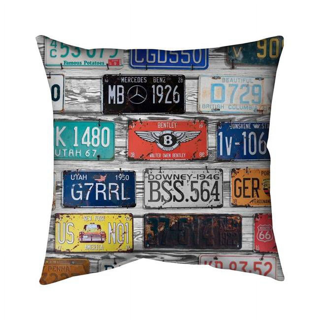 20 x 20 in. Vintage Plates Registration-Double Sided Print Indoor Pillow