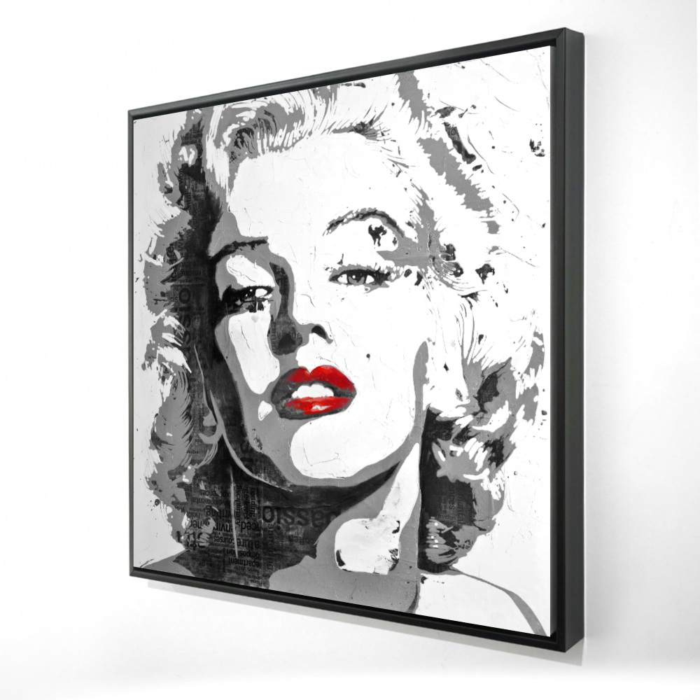 2081-3636-FI2-1 36 x 36 in. Marilyn Monroe Figurative Retro Framed Canvas - Home Decor