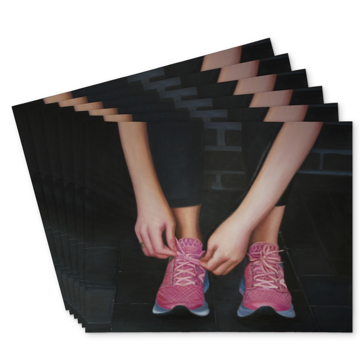 Picture of Begin Home Decor C6PP14180LBJS3 14 x 18 in. Ready for the Race Polyester Placemat - Home Decor Accent - Set of 6