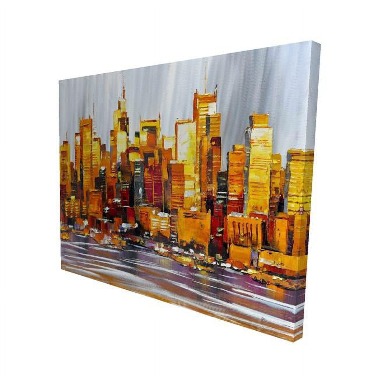 16 x 20 in. Orange Buildings-Print on Canvas
