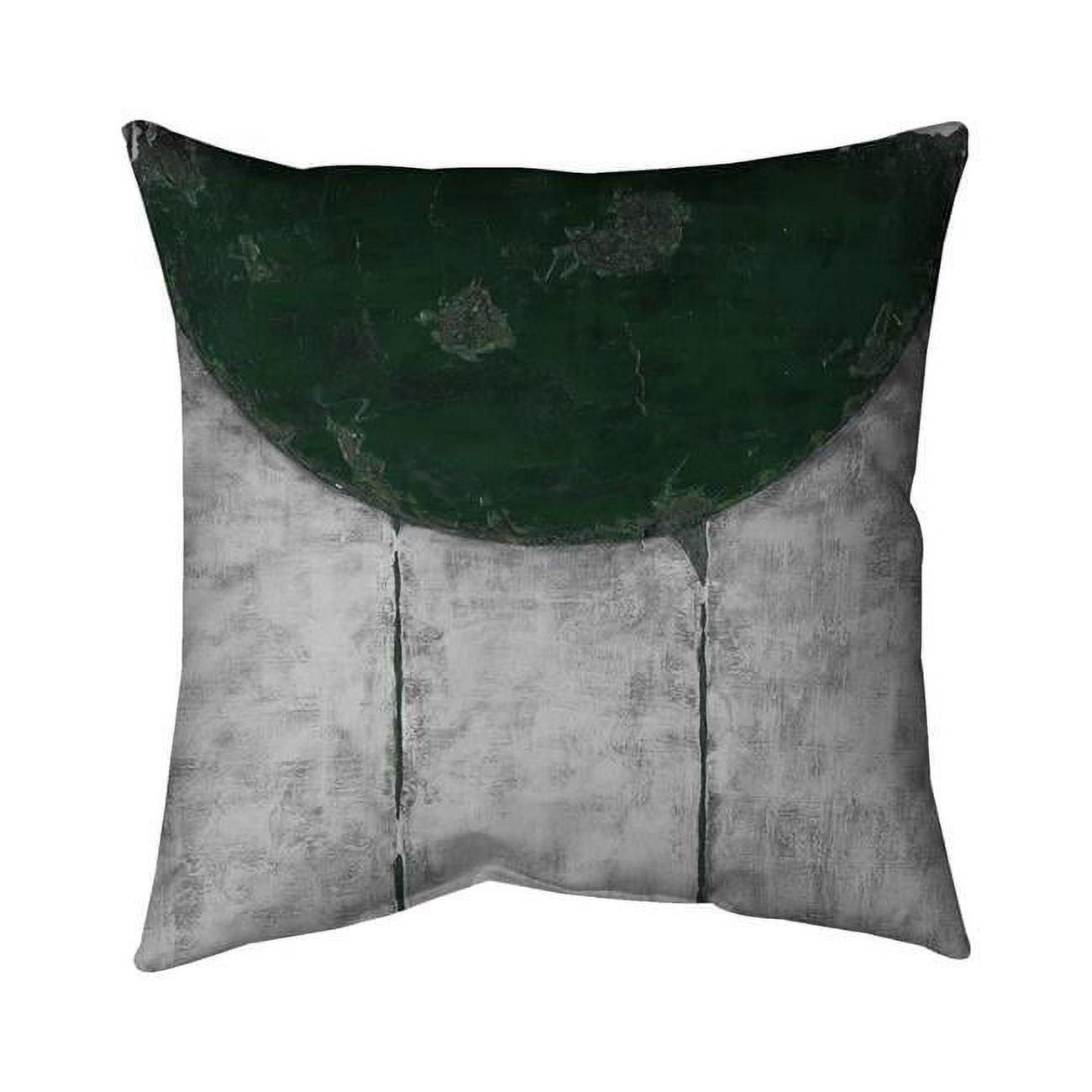 26 x 26 in. Green Half Circle-Double Sided Print Indoor Pillow
