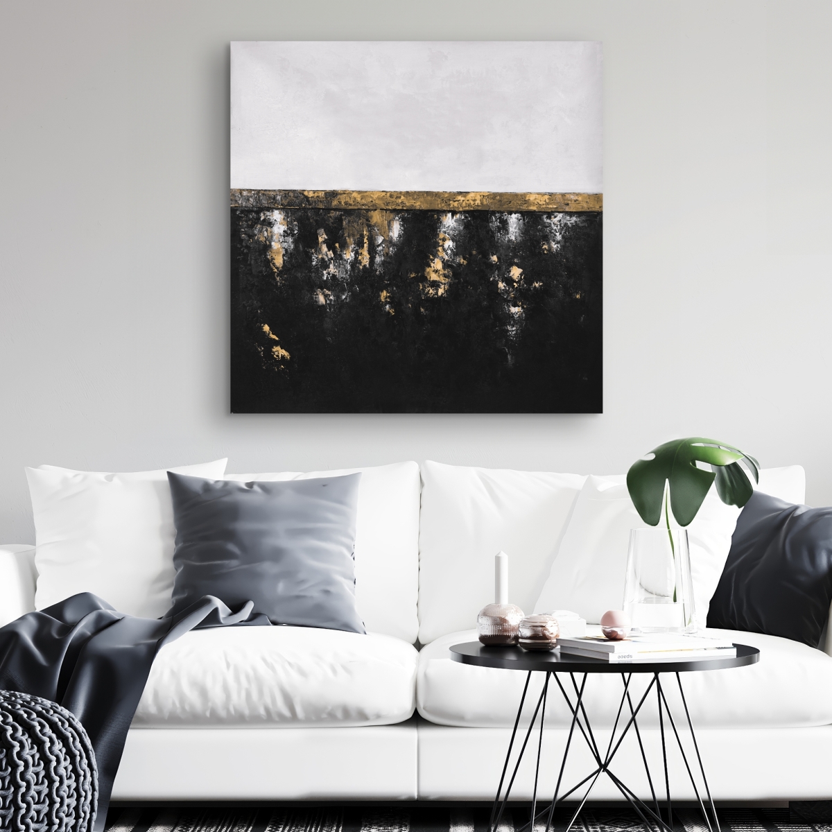 C1RC3232801BQJ 32 x 32 in. Abstract Container - Abstract Shapes Canvas for Home Decor