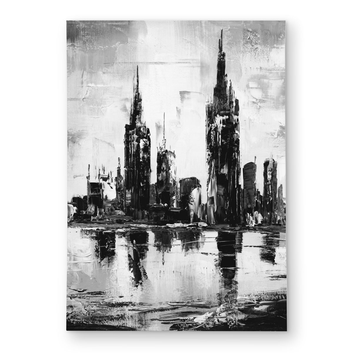 C1ROAR57WVU7D4 5 x 7 ft. Mono Urban Cityscape - Gray Outdoor Area Rug for Home Decor - Rectangle