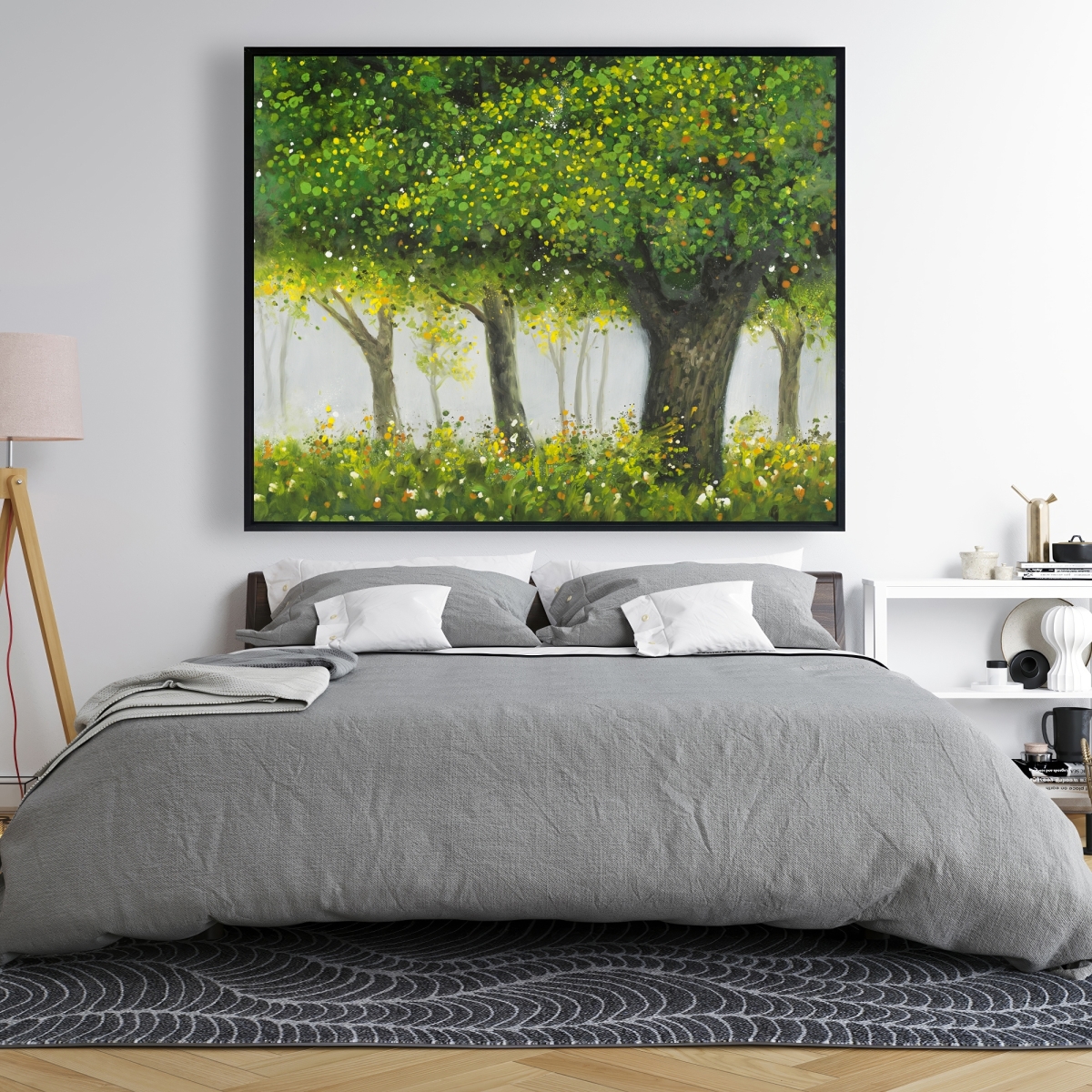 C1FC48609IHC1D 48 x 60 in. Forest By Summer - Office Brown Framed Canvas for Home Decor
