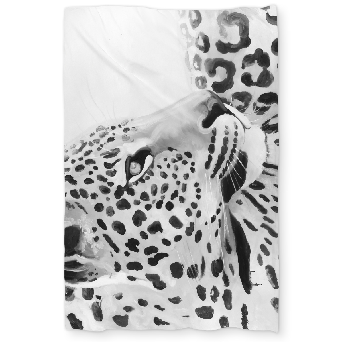 C1DCTXLWPVK7EC Twin Extra Long Beautiful Leopard Black & White Duvet Cover - Home Decor