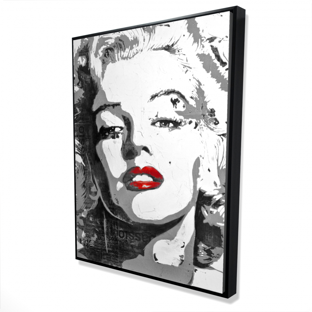 2081-4836-FI2-1 36 x 48 in. Marilyn Monroe Red Office Framed Canvas - Home Decor Art