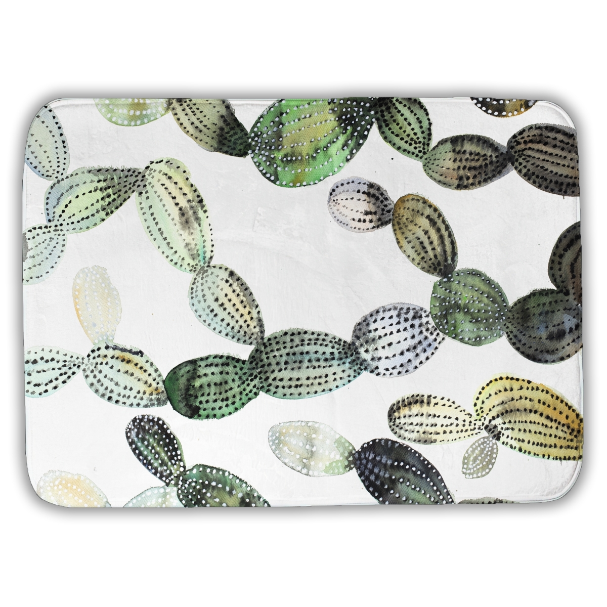C1BM172478NSF3 17 x 24 in. Pattern Opuntia Cactus Bath Mat - Exotic Floral Home Decor