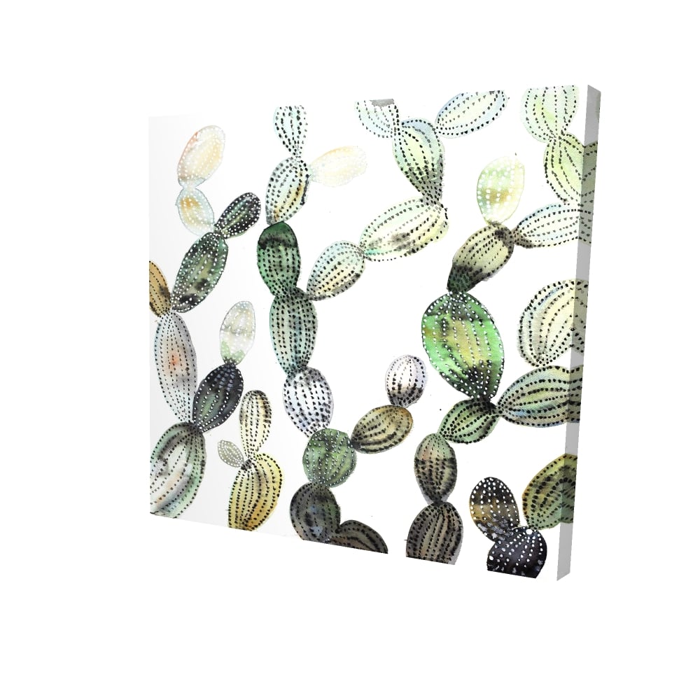 2080-3636-FL315 36 x 36 in. Pattern Opuntia Cactus - Botanical Canvas for Home Decor