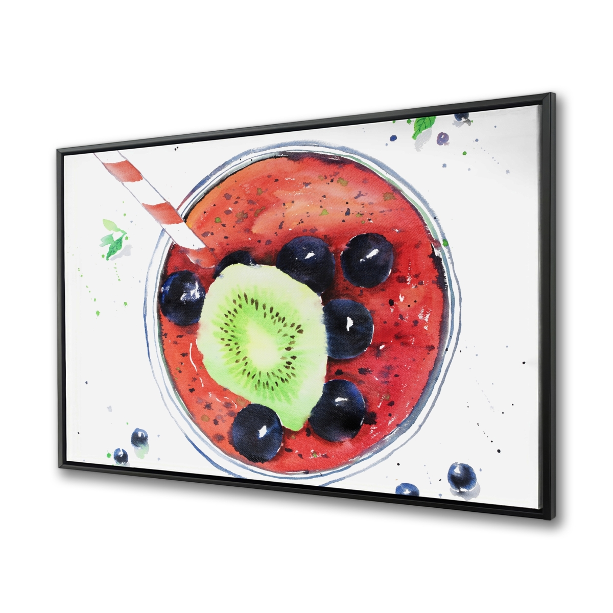 C1FC3648JHCRMH 36 x 48 in. Berry Smoothies Canvas - Vibrant Food Art for Home Decor