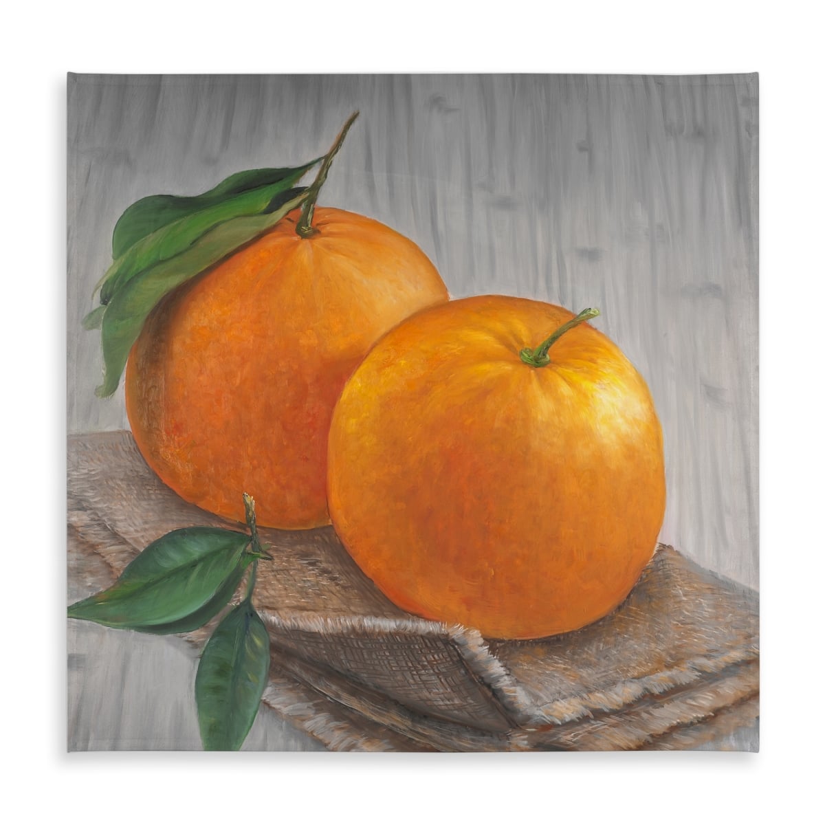 Picture of Begin Home Decor C1TC5858A2XDK7 58 x 58 in. Two Oranges Hyperrealist Tablecloth - Indoor Outdoor Decor