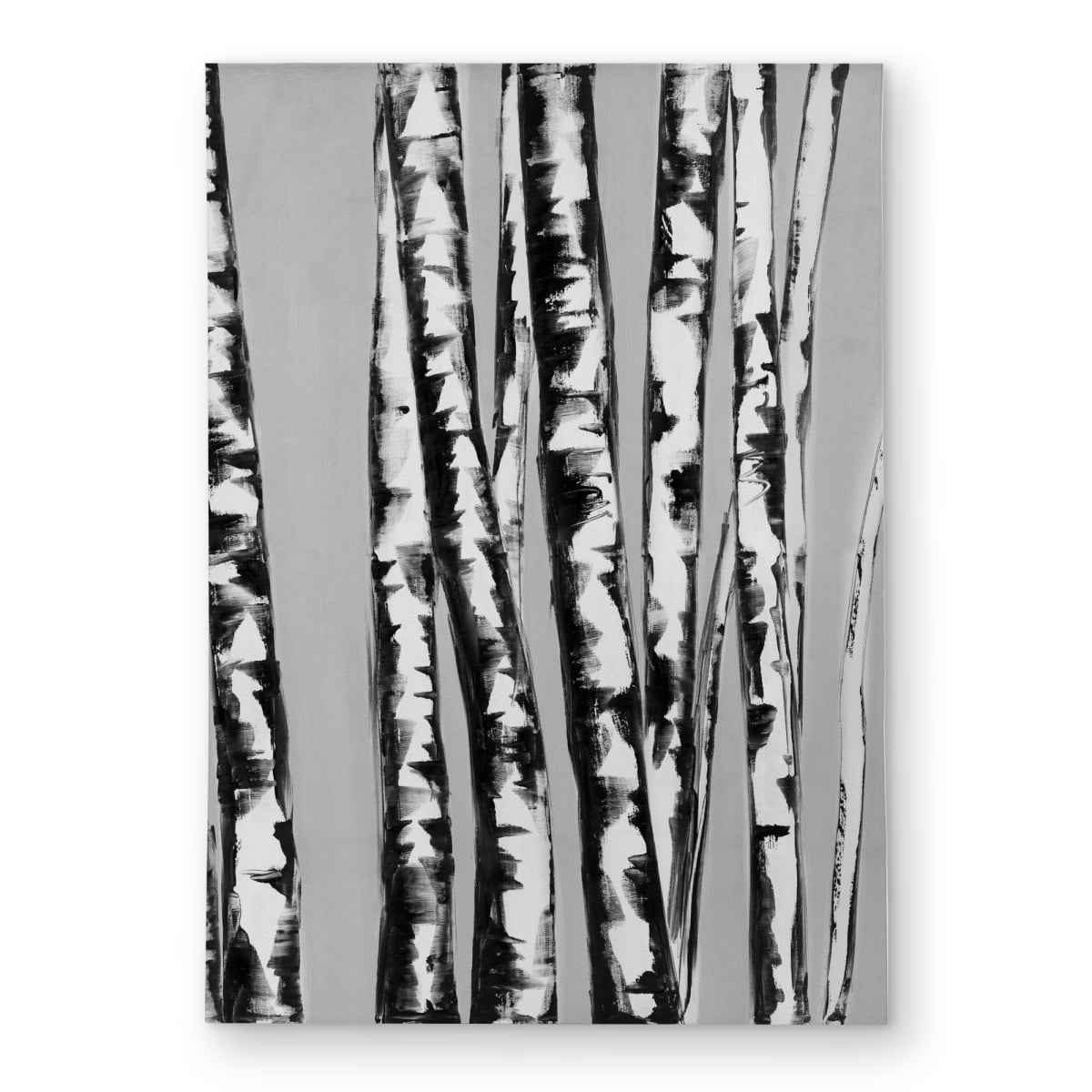 C1ROAR57UJ5JC5 5 x 7 ft. Birches Intersecting - Black Bedroom Outdoor Area Rug for Decor - Rectangle