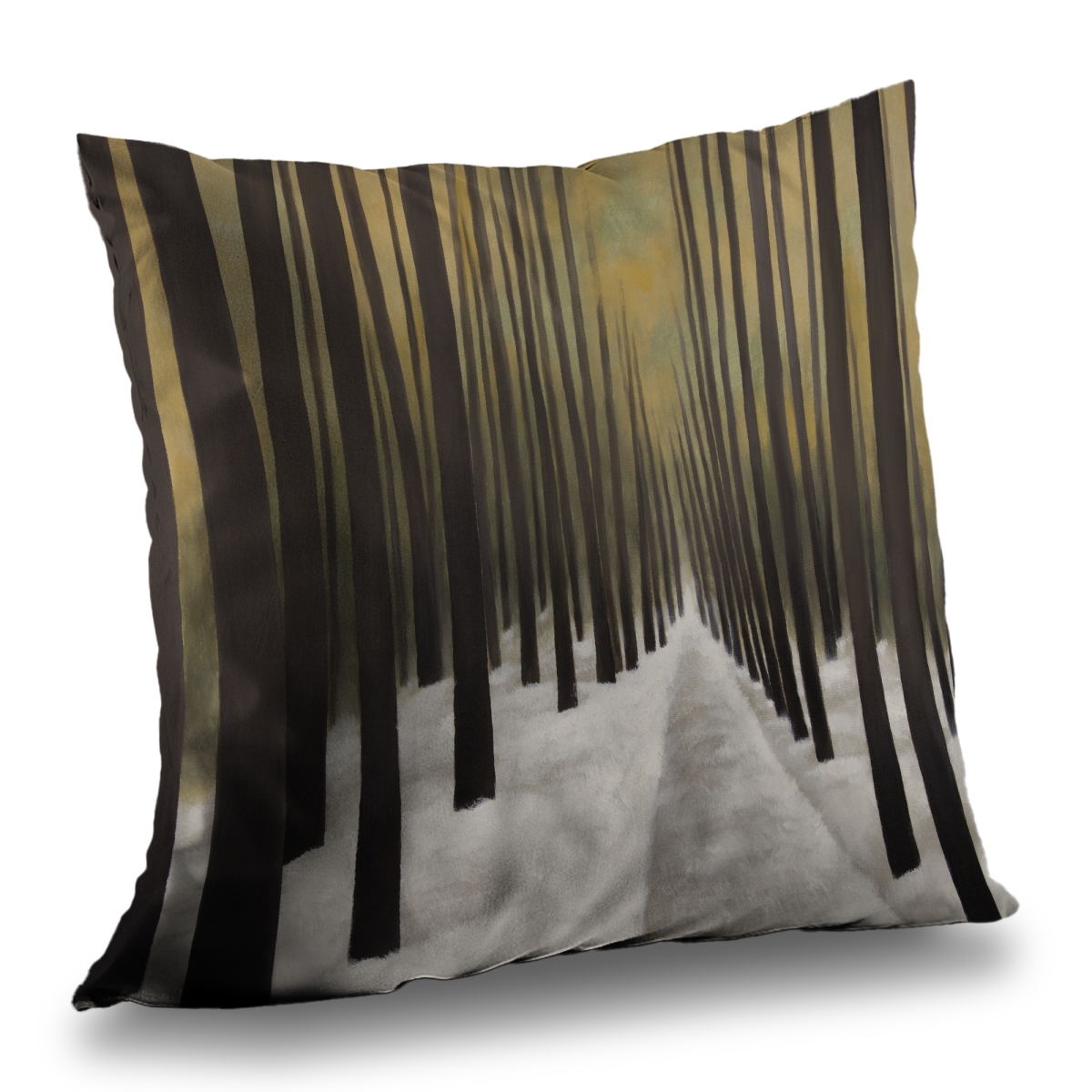 C1PC1414H5FE7F 14 x 14 in. Hiking in the Forest Rustic Brown Poly Twill Throw for Home Decor