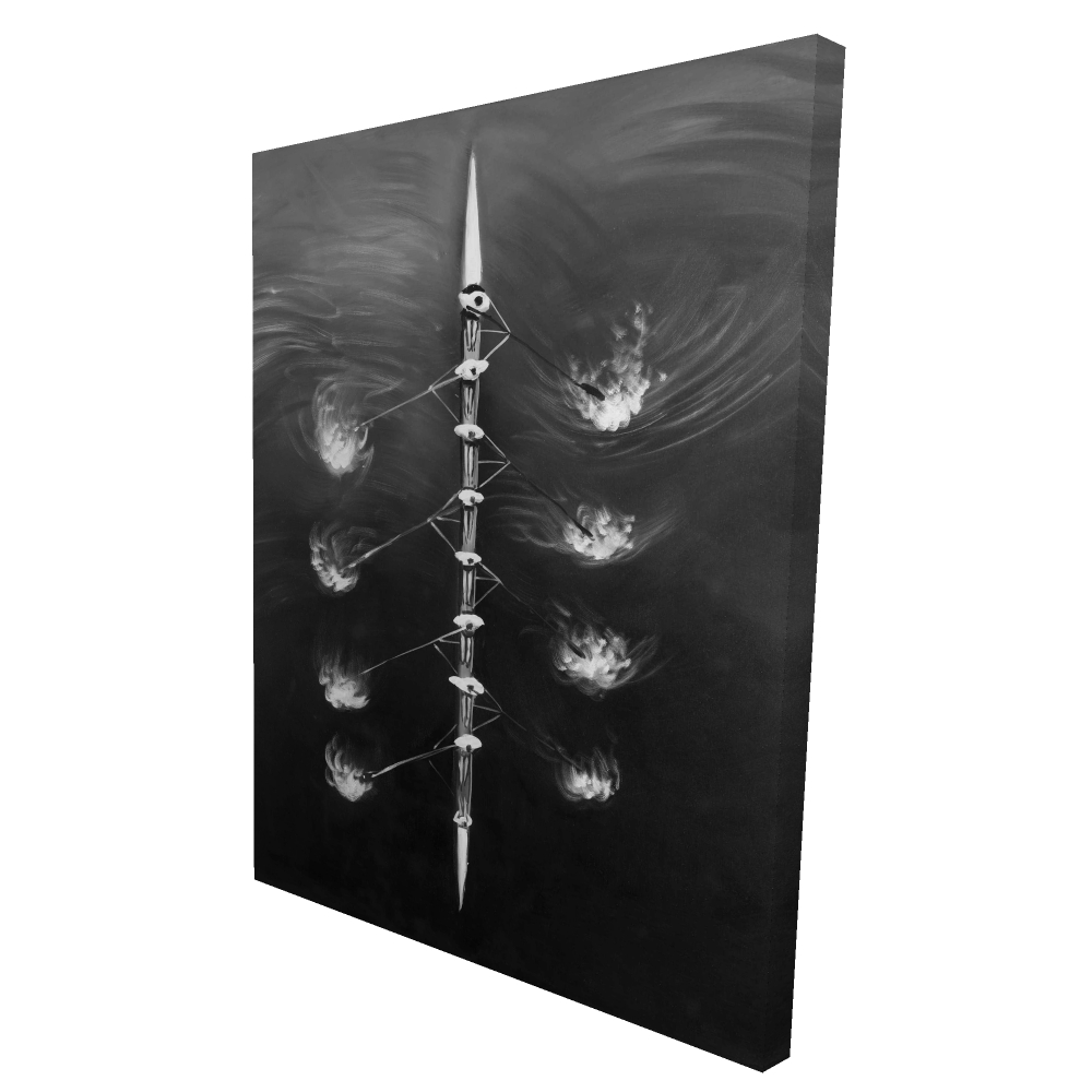 2080-4836-SP42 36 x 48 in. Rowing Boat Race Canvas - Man Cave Home Decor Artwork